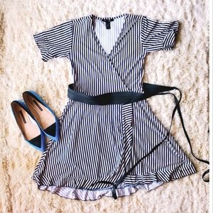 Comfy pinstripe skate dress